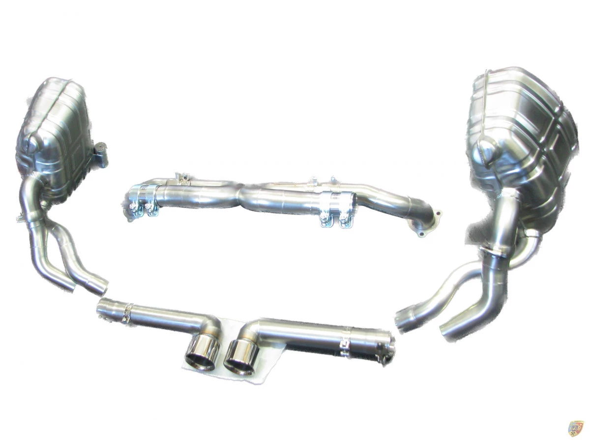 997.2 scarico centrale Carrera con tubo di ricambio pre-silenziatore e terminali di scarico per Porsche 911 | Albert Motorsport