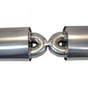 997.2 Turbo - GT2 Sport rear silencer made of stainless steel for Porsche 911