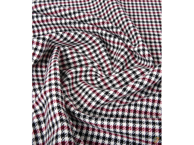 Porsche Pepita fabric red 2