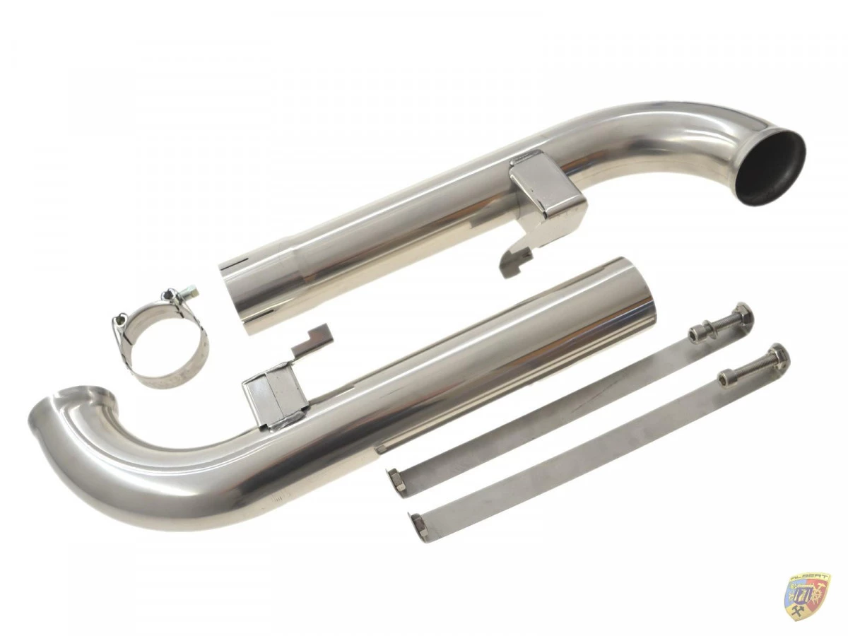 964 Carrera - Cup cup pipe exhaust pipe stainless steel with 2 retaining straps for Porsche 911 – Albert Motorsport