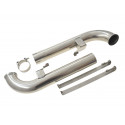 964 Carrera - Cup cup pipe exhaust pipe stainless steel with 2 retaining straps for Porsche 911