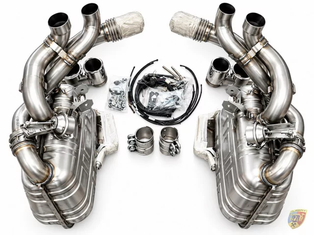 997.1 Carrera sports flap exhaust with chrome-plated stainless steel tailpipes original Porsche 911
