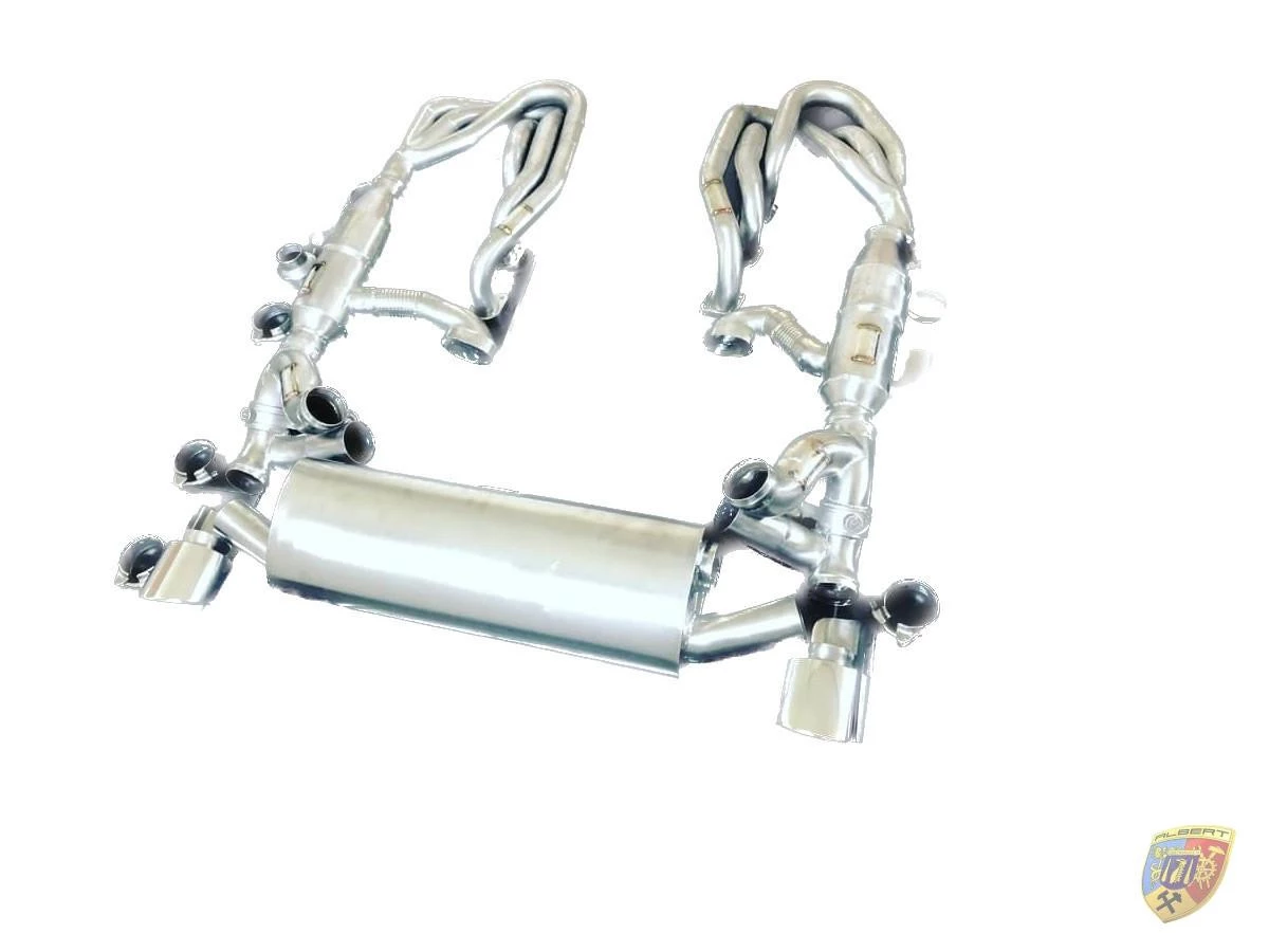 964 Carrera exhaust flap system polished stainless steel 2 tailpipes Porsche 911 – Albert Motorsport