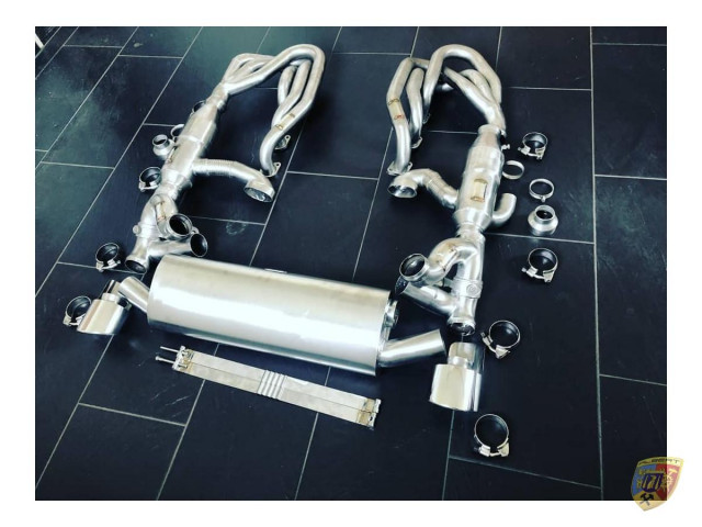 964 Carrera Auspuff Klappenanlage Edelstahl poliert 2 Endrohre Porsche 911 2