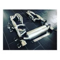 Sistema de escape de aletas de acero inoxidable pulido 2 tubos de escape Porsche 911 964 Carrera | Albert Motorsport