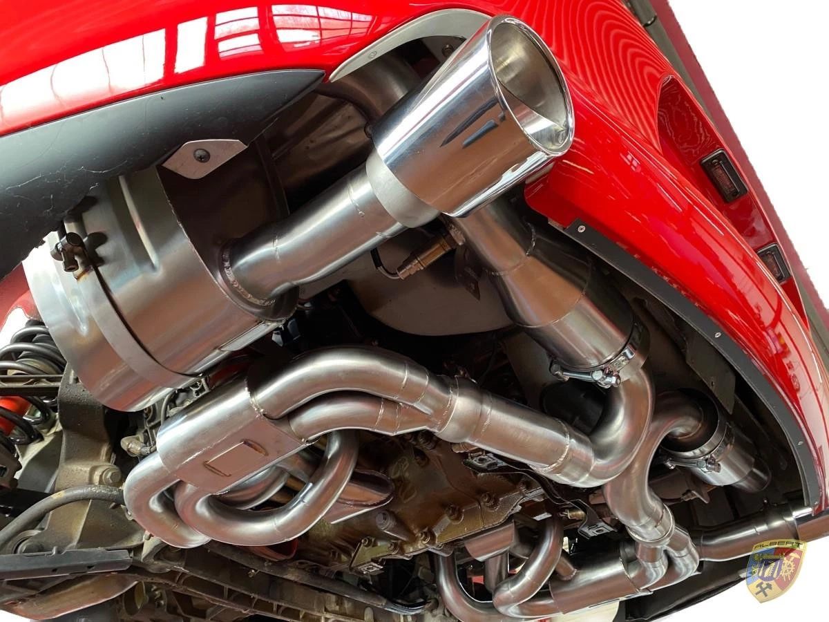 993 Carrera - RS scarico sportivo sportivo cat riscaldamento acciaio inox lucidato 2 terminali per Porsche 911 | Albert Motorspo