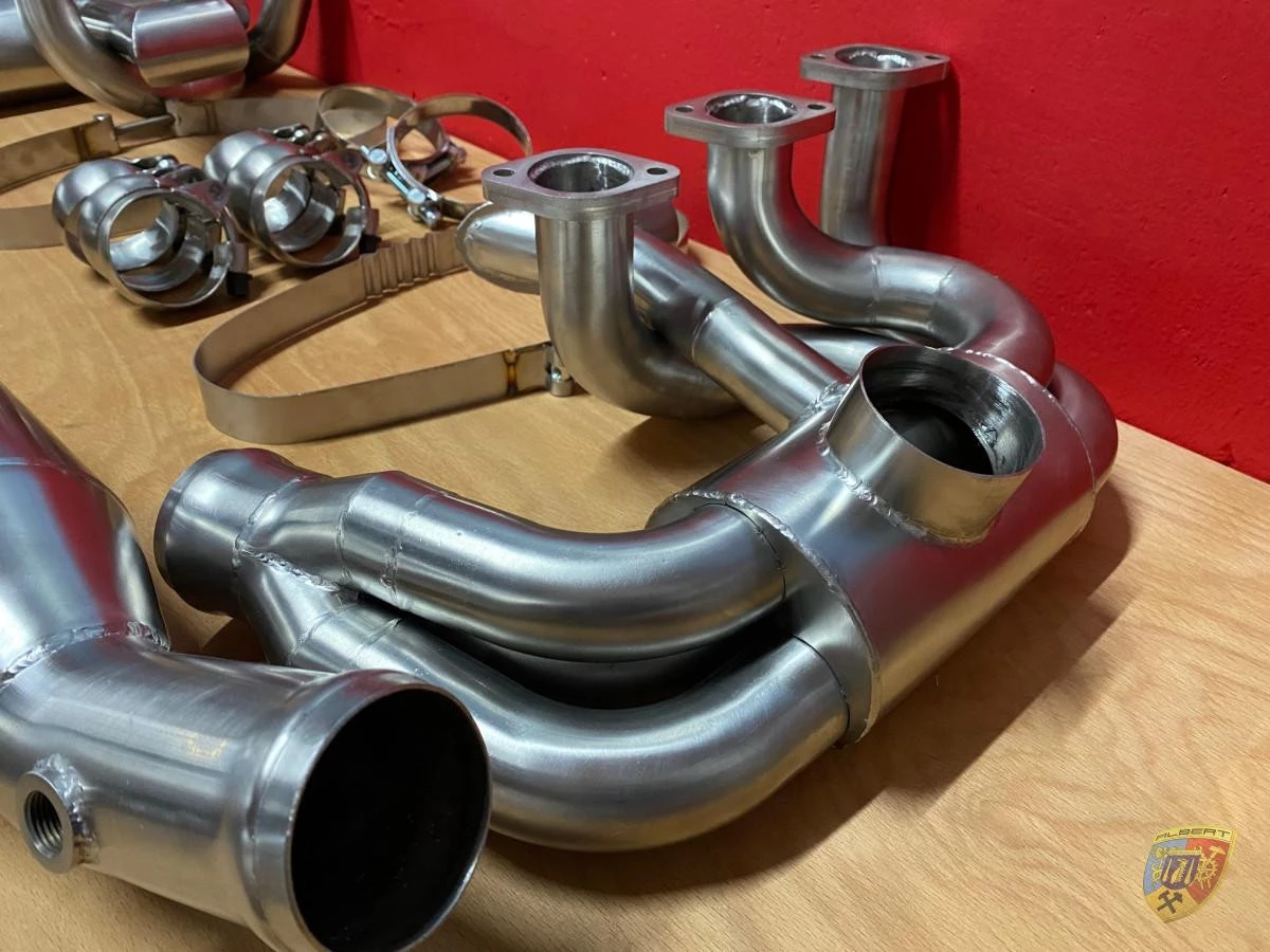 993 Carrera - RS scarico sportivo sportivo cat riscaldamento acciaio inox lucidato 2 terminali per Porsche 911 | Albert Motorspo