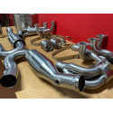 993 Carrera - RS sports exhaust Sportkat heater polished stainless steel 2 tailpipes for Porsche 911