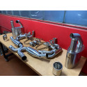 993 Carrera - RS sports exhaust Sportkat heater polished stainless steel 2 tailpipes for Porsche 911
