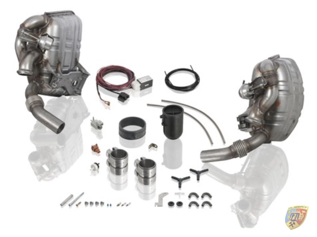 Sistema de escape Carrera 996 versión deportiva OEM en set para Porsche 911 | Albert Motorsport