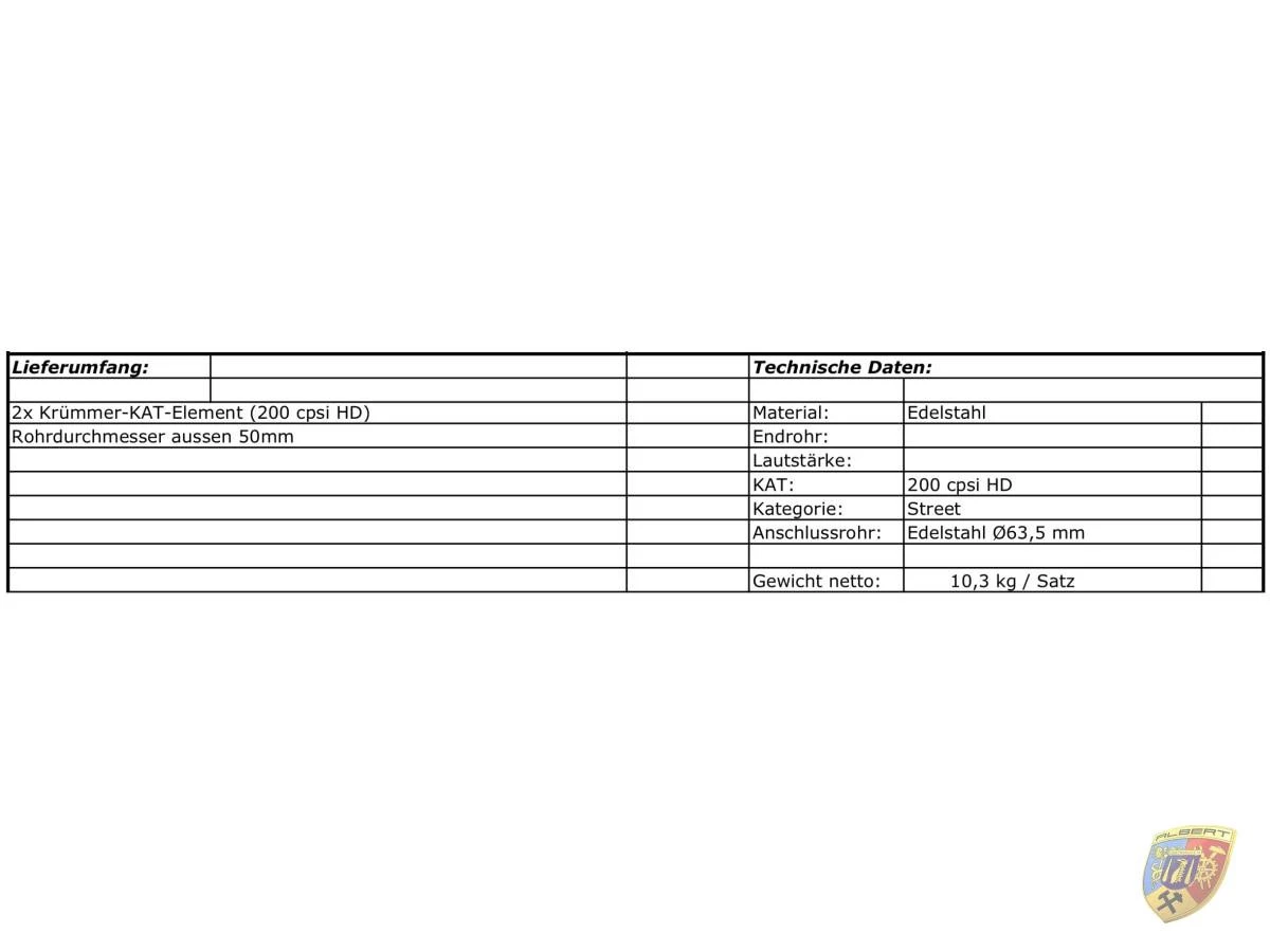 981GT4 Cayman Power manifold cat element for Porsche – Albert Motorsport