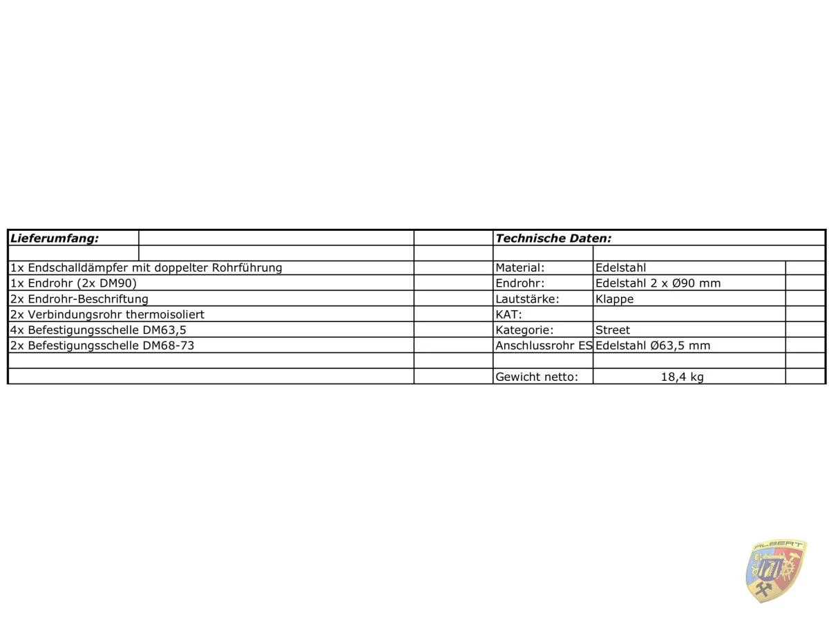 981 Boxster - Cayman valvola di scarico in acciaio inox per Porsche | Albert Motorsport