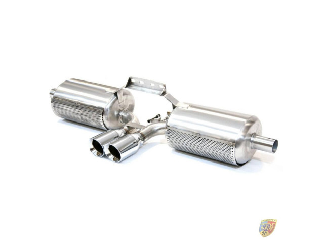 Escape deportivo de acero inoxidable pulido para Porsche Boxster 986