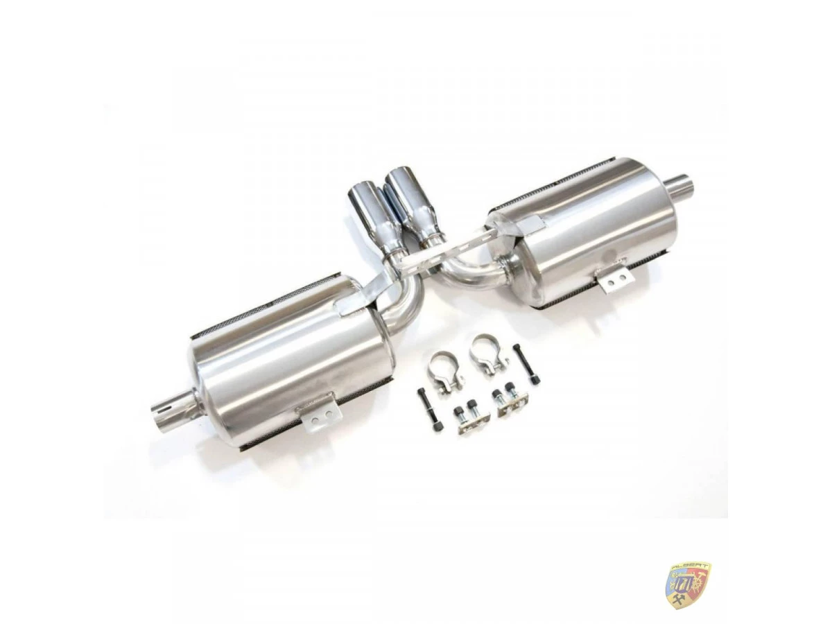 986 Boxster Sportauspuff Edelstahl poliert für Porsche – Albert Motorsport