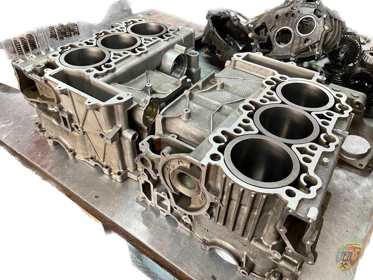 986, 987, 996, 997, bloque de motor Porsche con pistones y cilindros de cromo molibdeno a cambio | Albert Motorsport